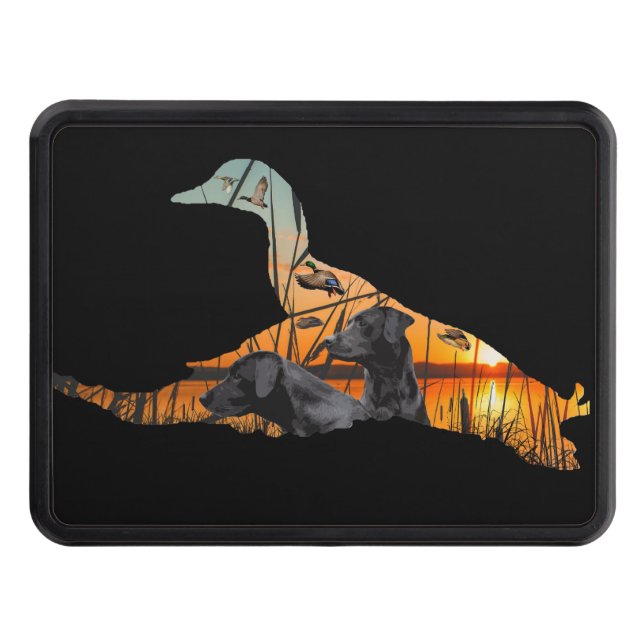 Labrador Retriever Duck Hunting Trailer Hitch Cover (Front)