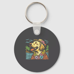 Labrador Retriever Floral Trocal Summer Vibes Hawa Keychain