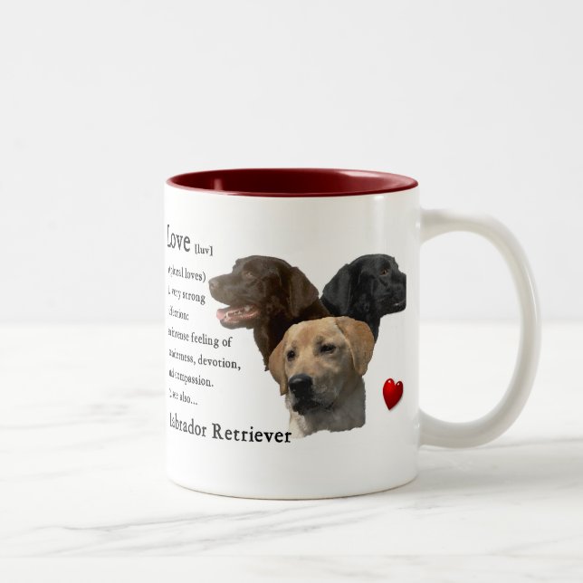 Labrador Retriever Gifts Two-Tone Coffee Mug (Right)