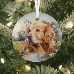 Labrador Retriever Glass Ornament