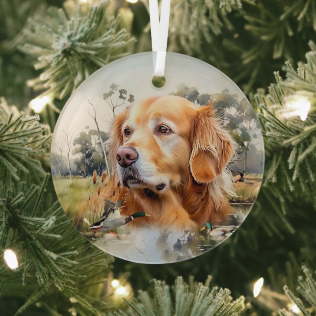 Labrador Retriever  Glass Ornament (Insitu)
