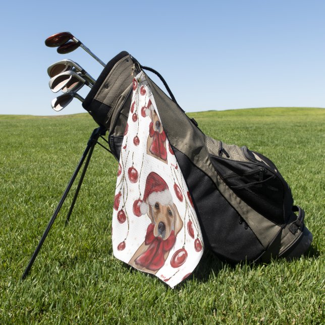Labrador Retriever  Golf Towel (Green)