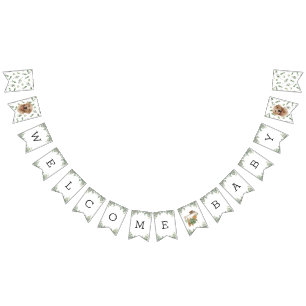 Labrador Retriever Greenery Baby Shower Puppy Bunting Flags