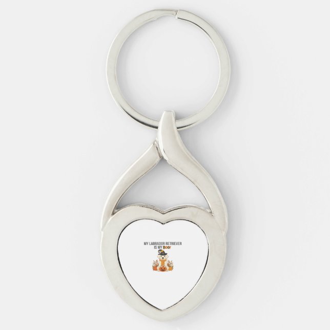 Labrador Retriever Halloween Dog  Funny Spooky Boo Keychain (Front)