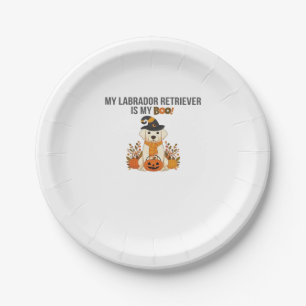 Labrador Retriever Halloween Dog  Funny Spooky Boo Paper Plate