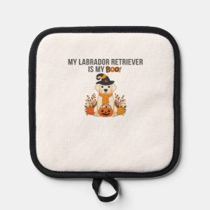 Labrador Retriever Halloween Dog  Funny Spooky Boo Pot Holder