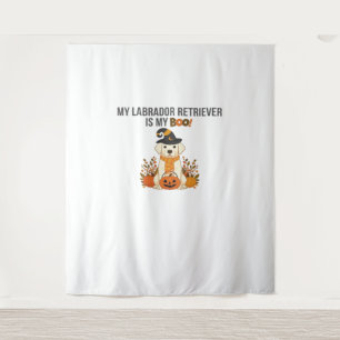 Labrador Retriever Halloween Dog  Funny Spooky Boo Tapestry