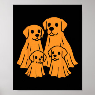 Labrador Retriever Halloween Ghost Family Funny Do Poster