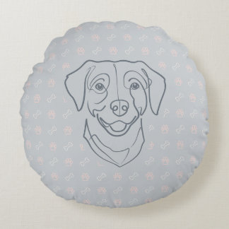 Labrador Retriever. Happiness Edition! Round Pillow