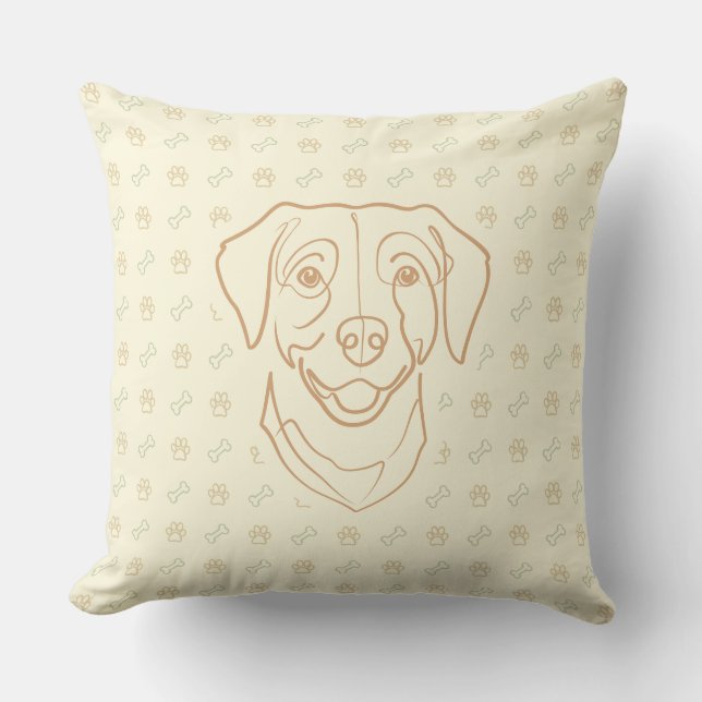 Labrador Retriever. Happiness Edition! Throw Pillow (Front)