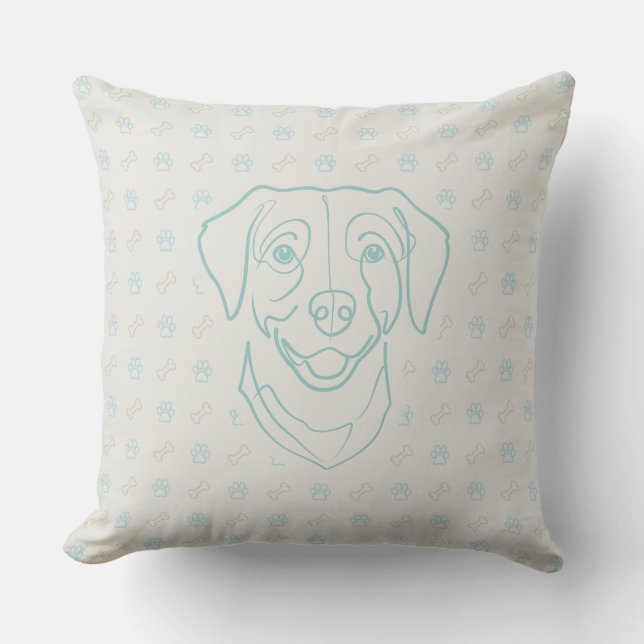 Labrador Retriever. Happiness Edition! Throw Pillow (Front)