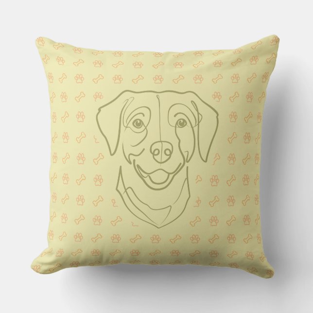Labrador Retriever. Happiness Edition! Throw Pillow (Front)