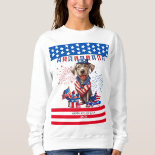 Labrador Retriever Happy 4Th Of July Independence Sweatshirt