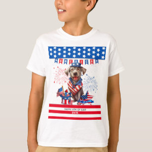 Labrador Retriever Happy 4Th Of July Independence T-Shirt