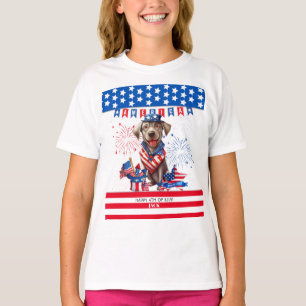 Labrador Retriever Happy 4Th Of July Independence T-Shirt