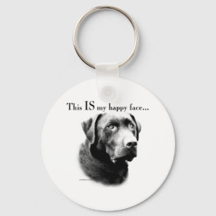 Labrador Retriever Happy Face Keychain