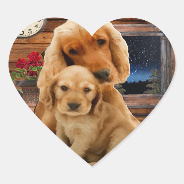 Labrador Retriever Heart Sticker (Front)