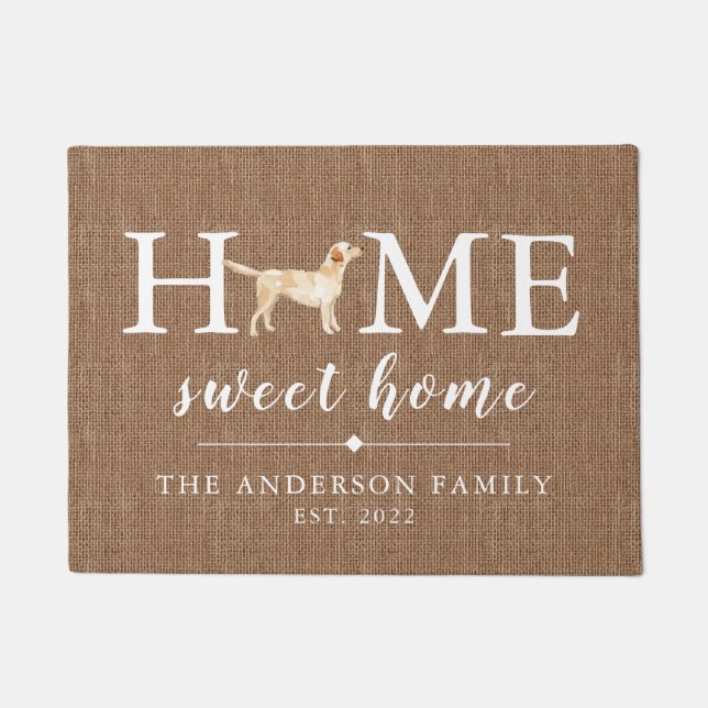 Labrador Retriever Home Sweet Home Doormat (Front)