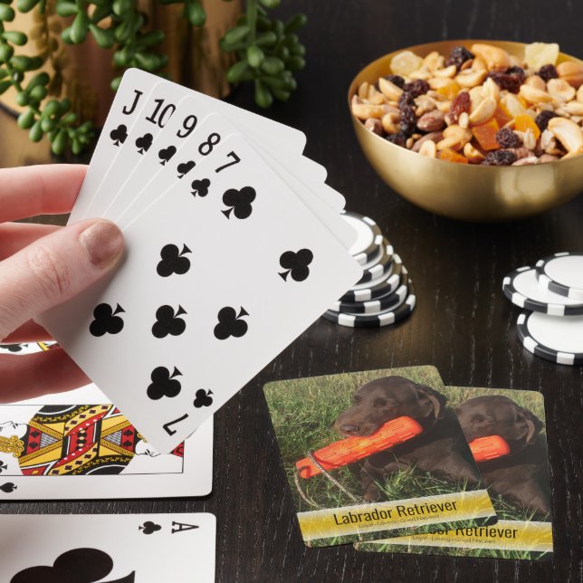 Labrador Retriever Hunting Dog Template Photo  Playing Cards (In Situ)