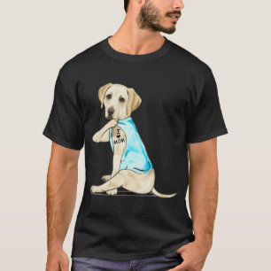 Labrador Retriever I Love Mom Tattooed Dog Mommy T-Shirt