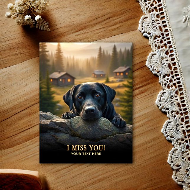 Labrador Retriever I Miss You Postcard (Creator Uploaded)