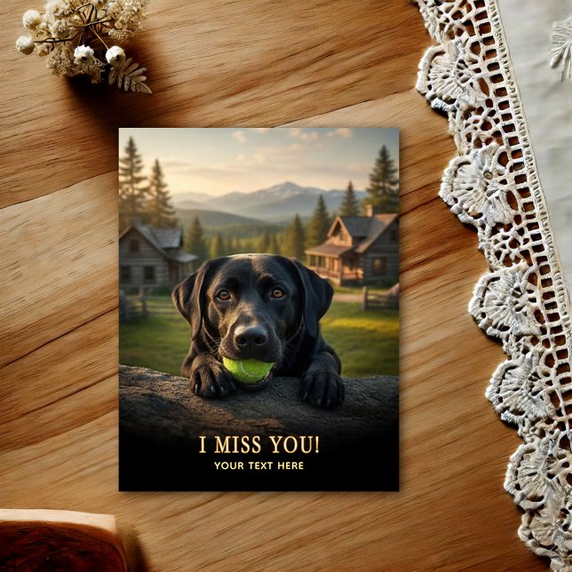 Labrador Retriever I Miss You Postcard (Creator Uploaded)