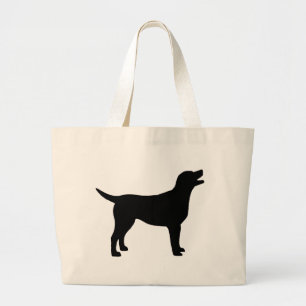 Labrador Retriever (in black) Large Tote Bag