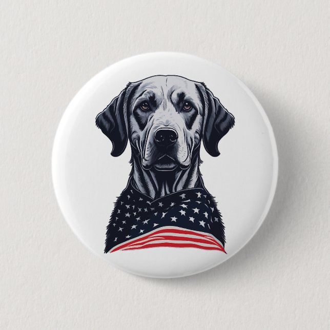 labrador retriever Independence Day 2 Inch Round Button (Front)