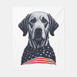 labrador retriever Independence Day Fleece Blanket