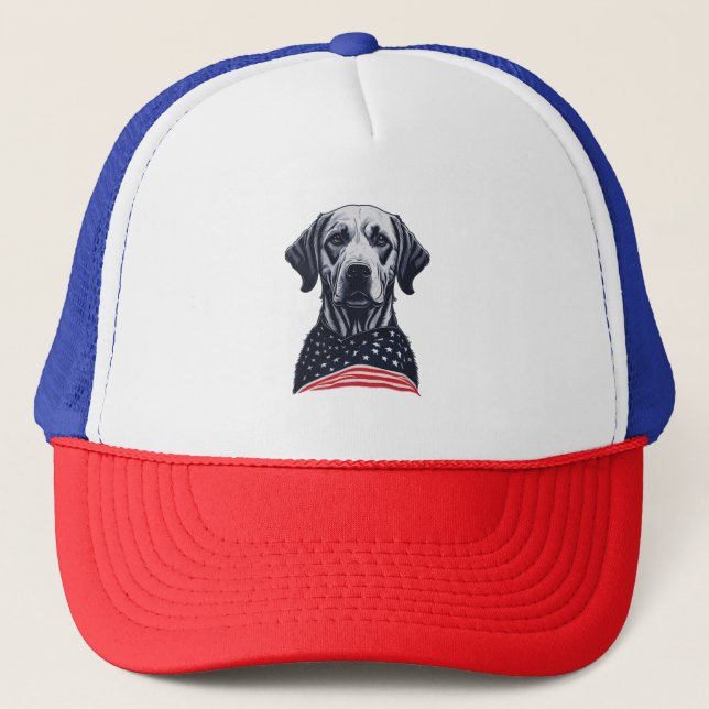 labrador retriever Independence Day Trucker Hat (Front)