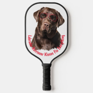 Labrador Retriever Kisses Fix Everything Pickleball Paddle