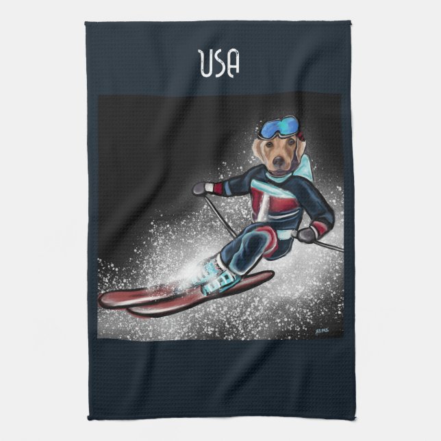 LABRADOR RETRIEVER  KITCHEN TOWEL (Vertical)