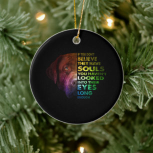 Labrador Retriever looked Into Their Eye Dog Lover Ceramic Ornament