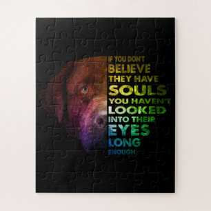 Labrador Retriever looked Into Their Eye Dog Lover Jigsaw Puzzle
