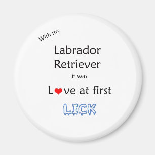 Labrador Retriever Love at First Lick - Magnet