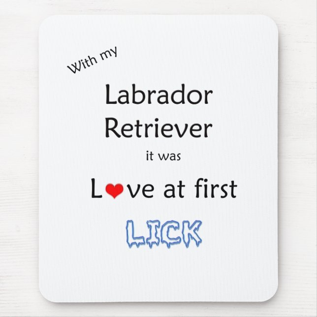 Labrador Retriever Love at First Lick Mouse Pad (Front)