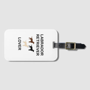 labrador retriever lover all colours silhouettes luggage tag