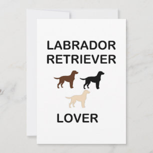 labrador retriever lover all colours silhouettes thank you card
