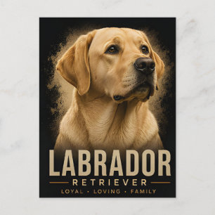 Labrador Retriever Loyal Loving Family Dog Portrai Postcard