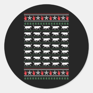 Labrador Retriever Merry Christmas Ugly Sweater Do Classic Round Sticker