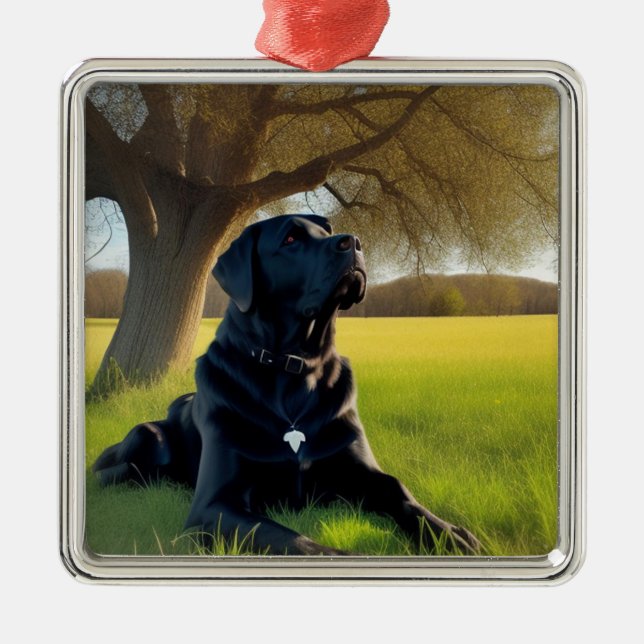 Labrador Retriever Metal Ornament (Front)