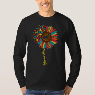Labrador Retriever Mom Sunflower Dog Paw Colourful T-Shirt