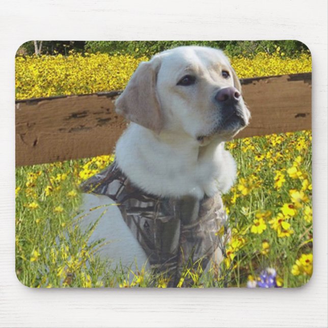 Labrador Retriever Mousepad Fence (Front)
