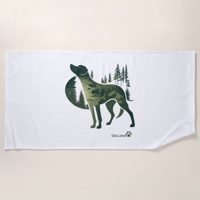 Labrador Retriever - nature for dog lovers. Give L Beach Towel (Front)