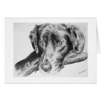Labrador retriever noir du dessin à l'encre