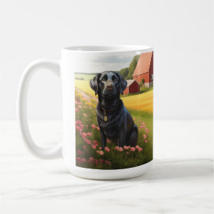 Labrador Retriever on Farm Coffee Mug