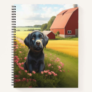 Labrador Retriever on Farm Notebook