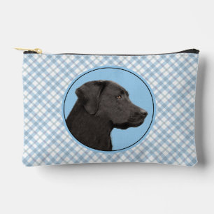 Labrador Retriever Painting Black Lab Pet Dog Art Accessory Pouch