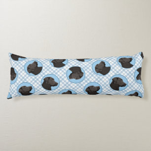 Labrador Retriever Painting Black Lab Pet Dog Art Body Pillow
