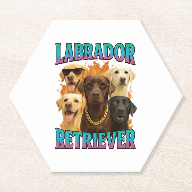 Labrador Retriever  Paper Coaster (Front)